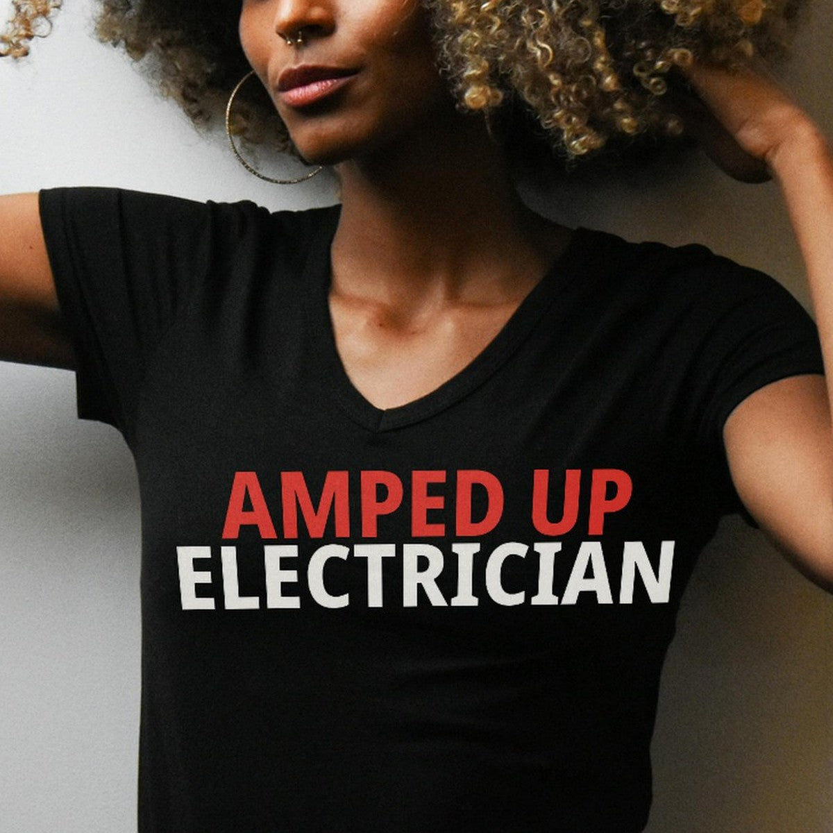 Amped Up Electrician Shirt detail view