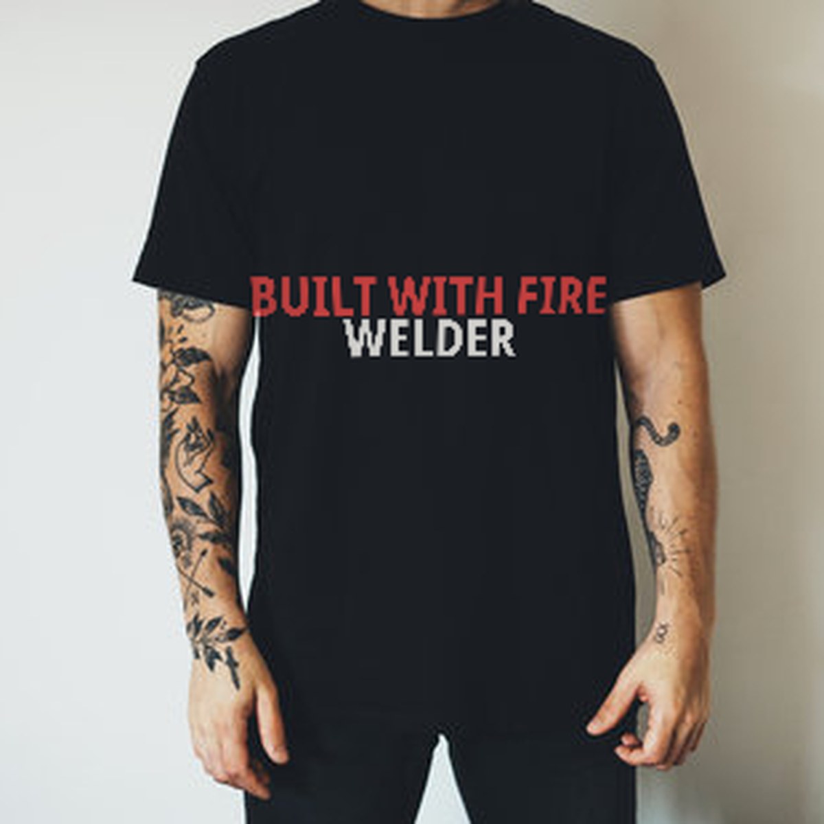 Built With Fire Welder T-Shirt detail view