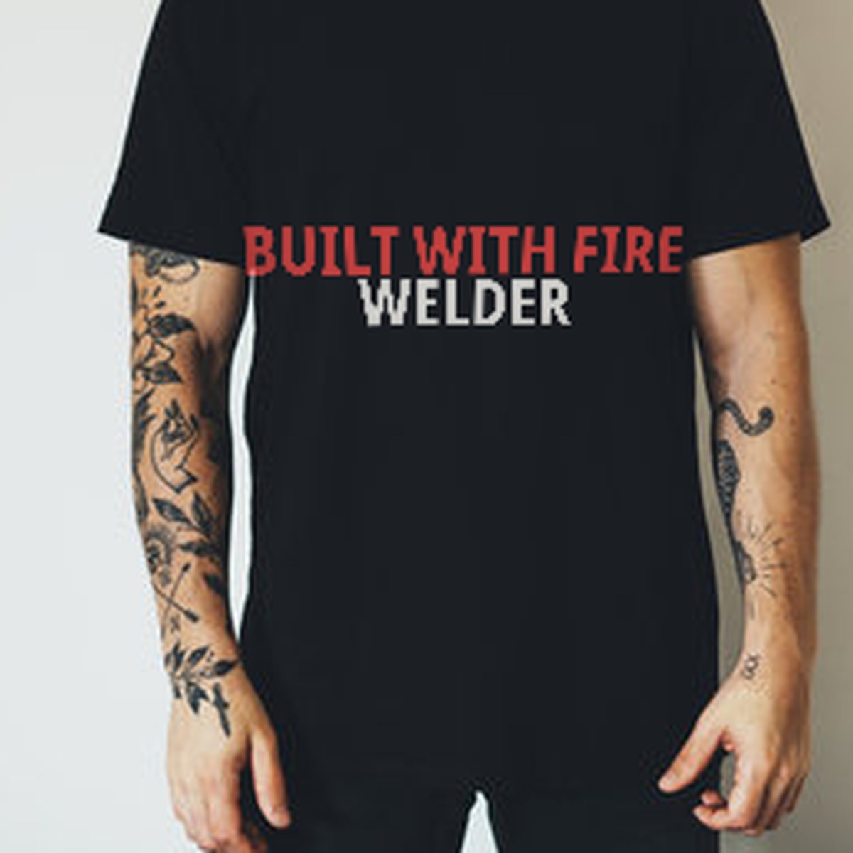 Built With Fire Welder T-Shirt lifestyle view