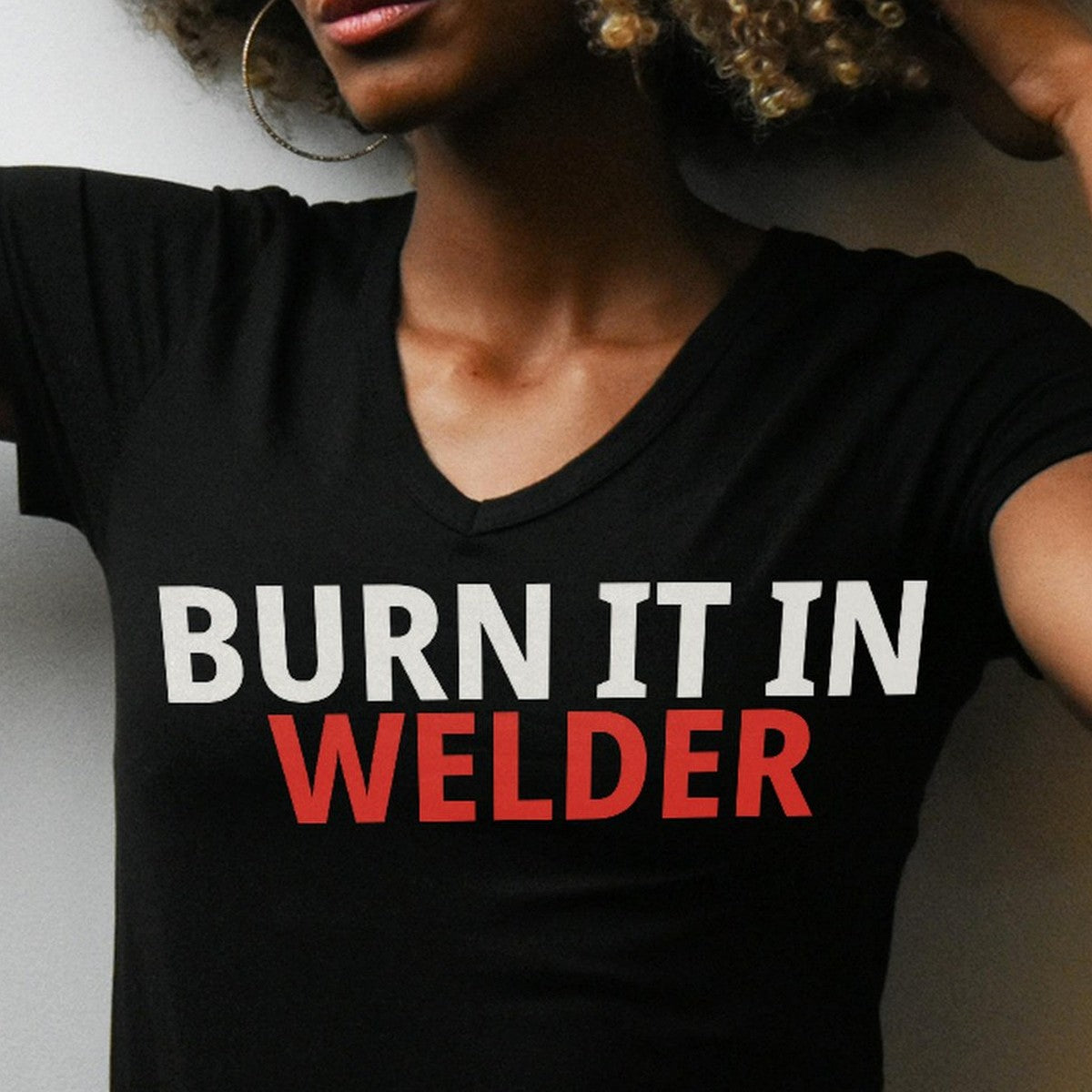 Burn It In Welder T-Shirt lifestyle view