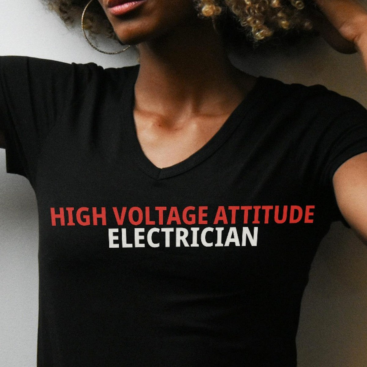 High Voltage Attitude Electrician Shirt lifestyle view