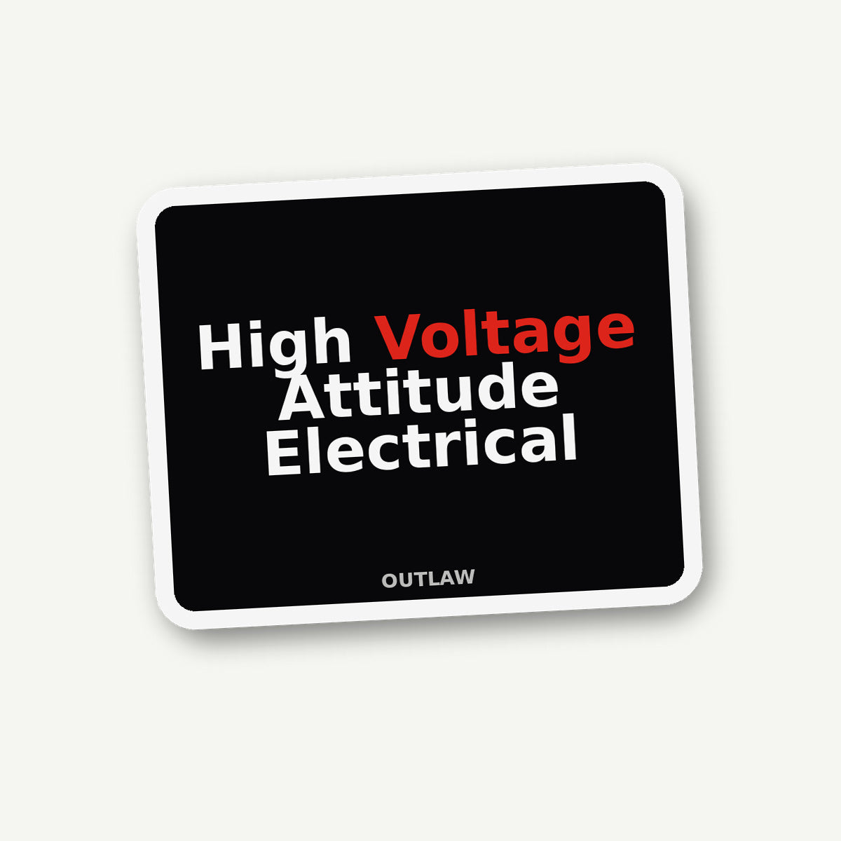 High Voltage Attitude Electrician Sticker lifestyle view