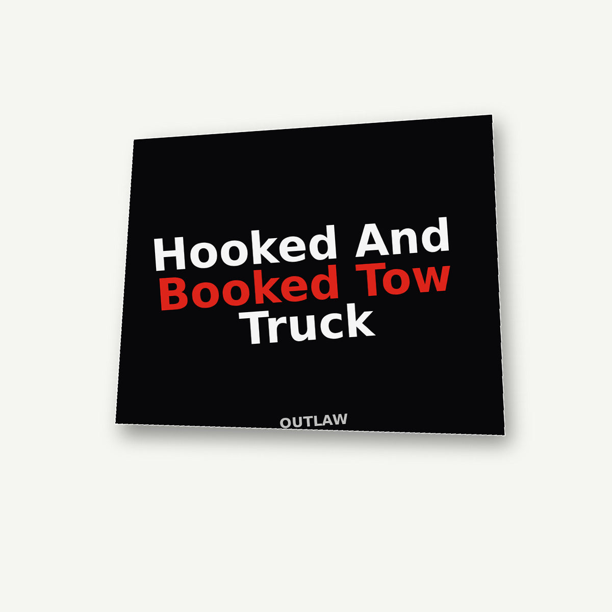 Hooked & Booked Tow Truck Sticker lifestyle view