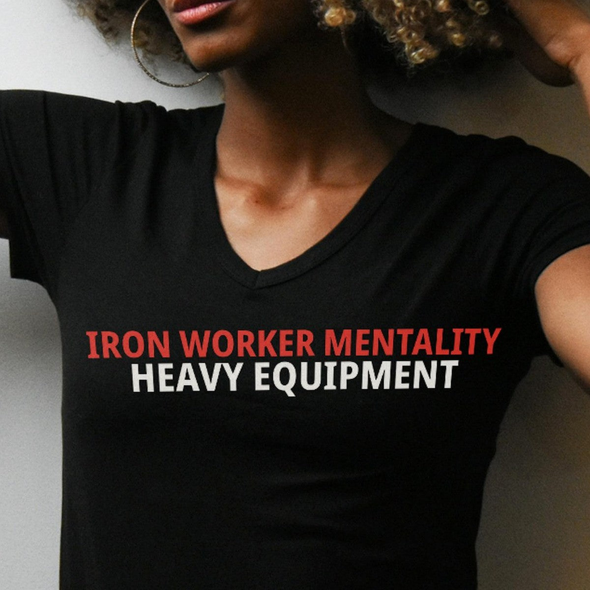 Iron Worker Mentality Heavy Equipment Shirt lifestyle view