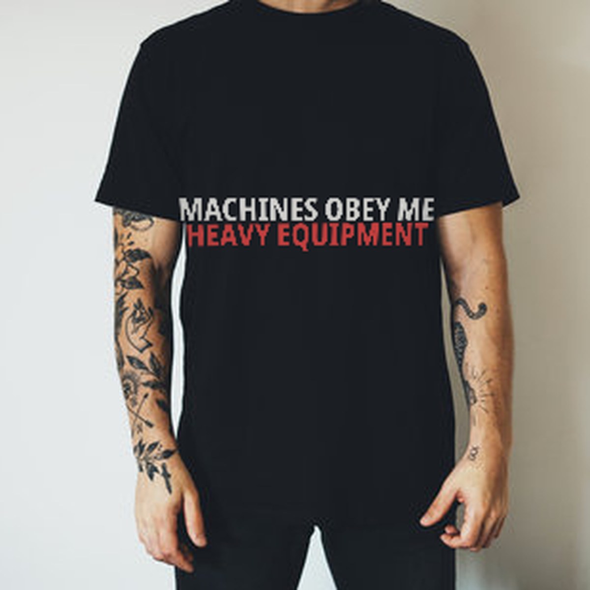 Machines Obey Me Heavy Equipment Shirt detail view