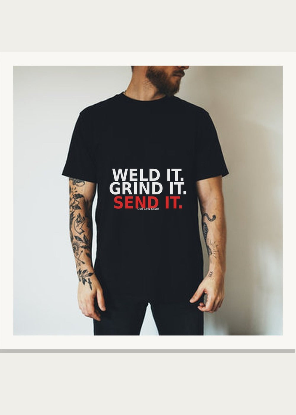 Real shirt on a worker model