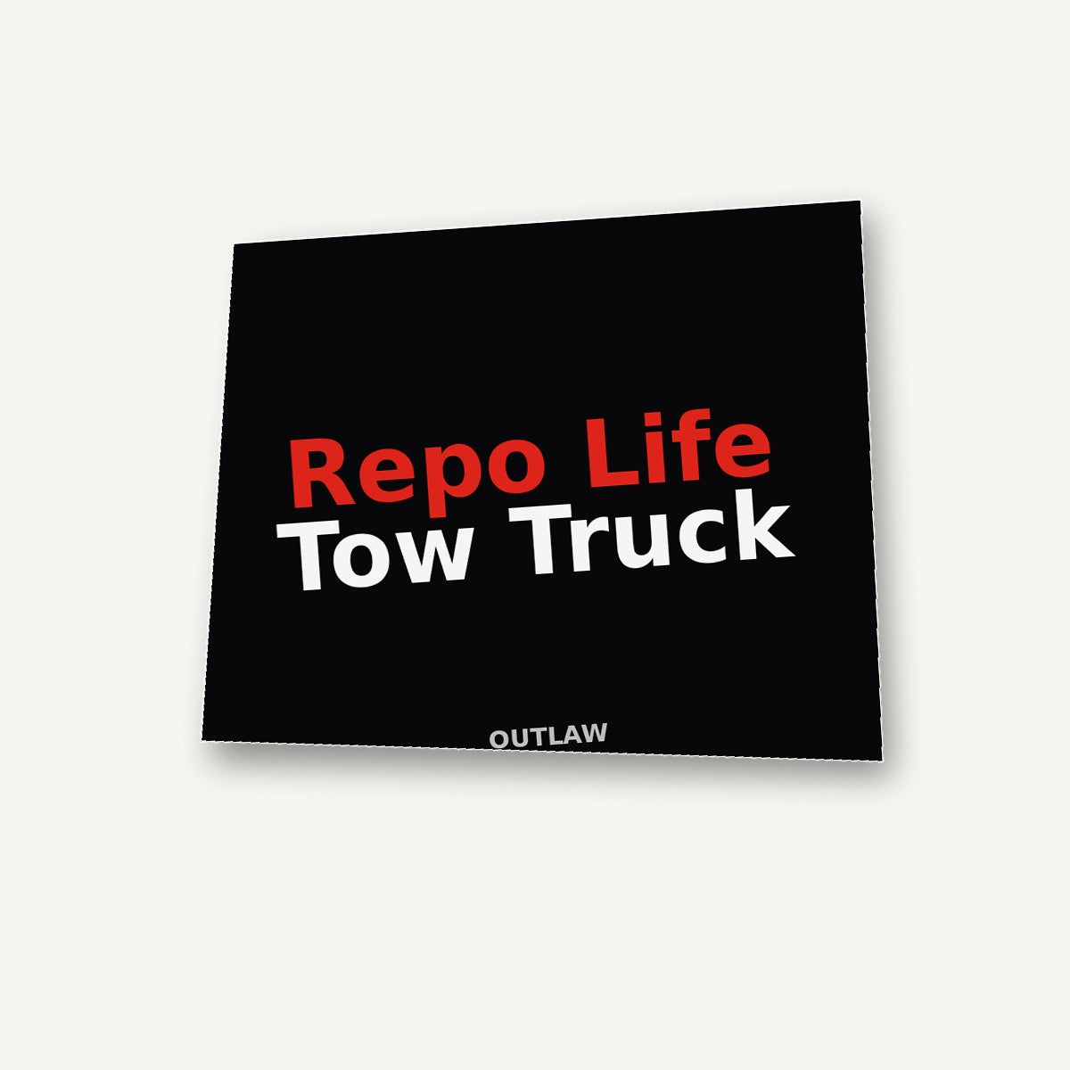 Repo Life Tow Truck Sticker lifestyle view