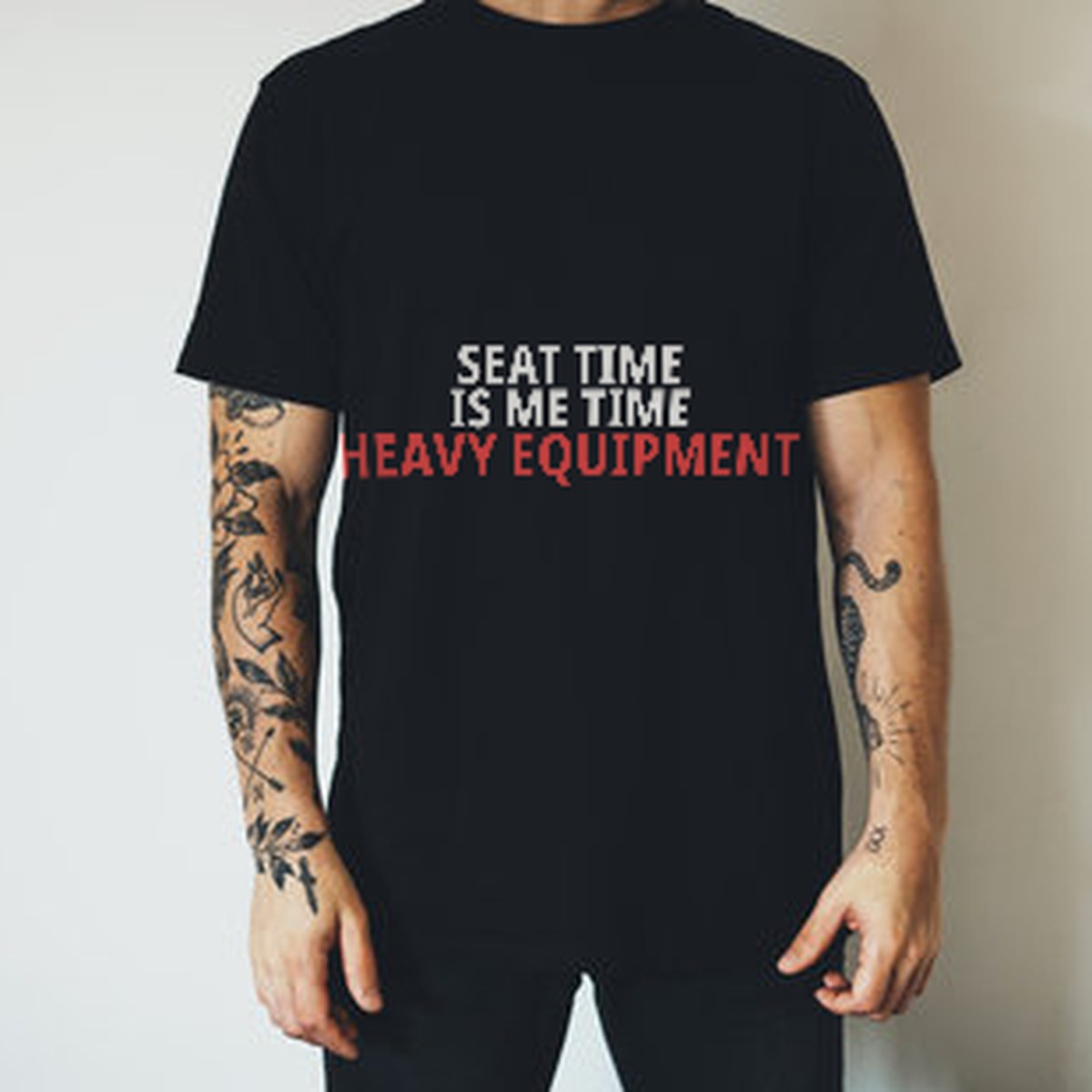 Seat Time Is Me Time Heavy Equipment Shirt detail view