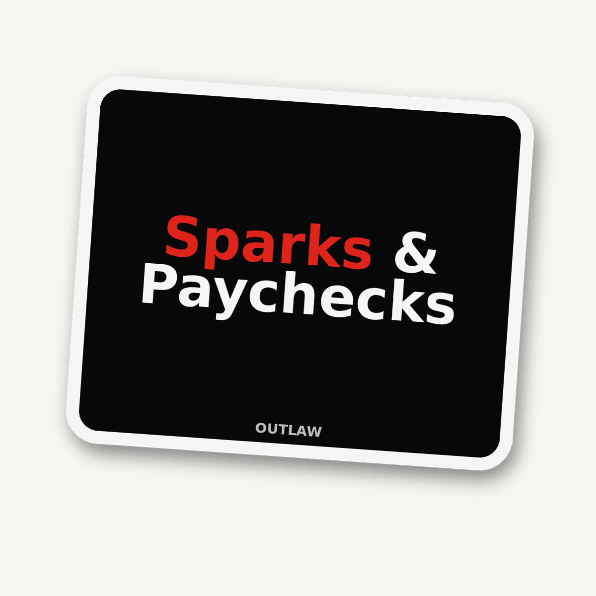Sparks & Paychecks Electrician Sticker detail view